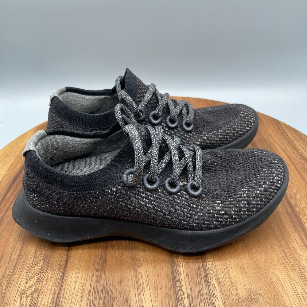 Allbirds Tree Dasher Shoes Womens Size 8 Black Running Comfort Walking Sneakers